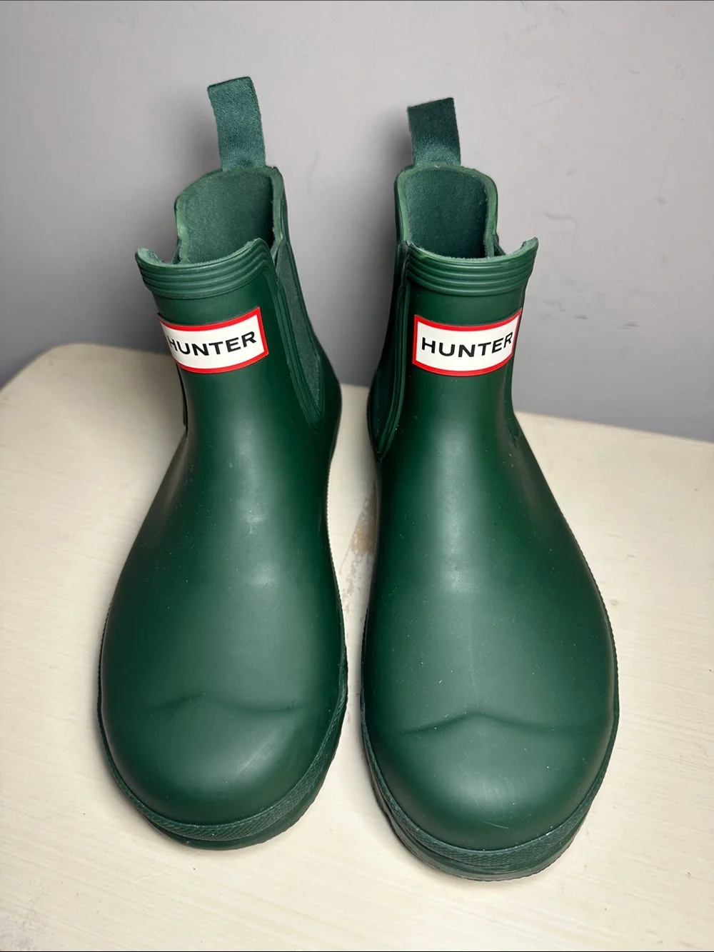 Hunter Deep dark Green Slip-On rain boots